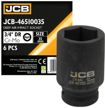 JCB торцевая головка ударная глубокая 3/4 JCB-46510035 1 шт