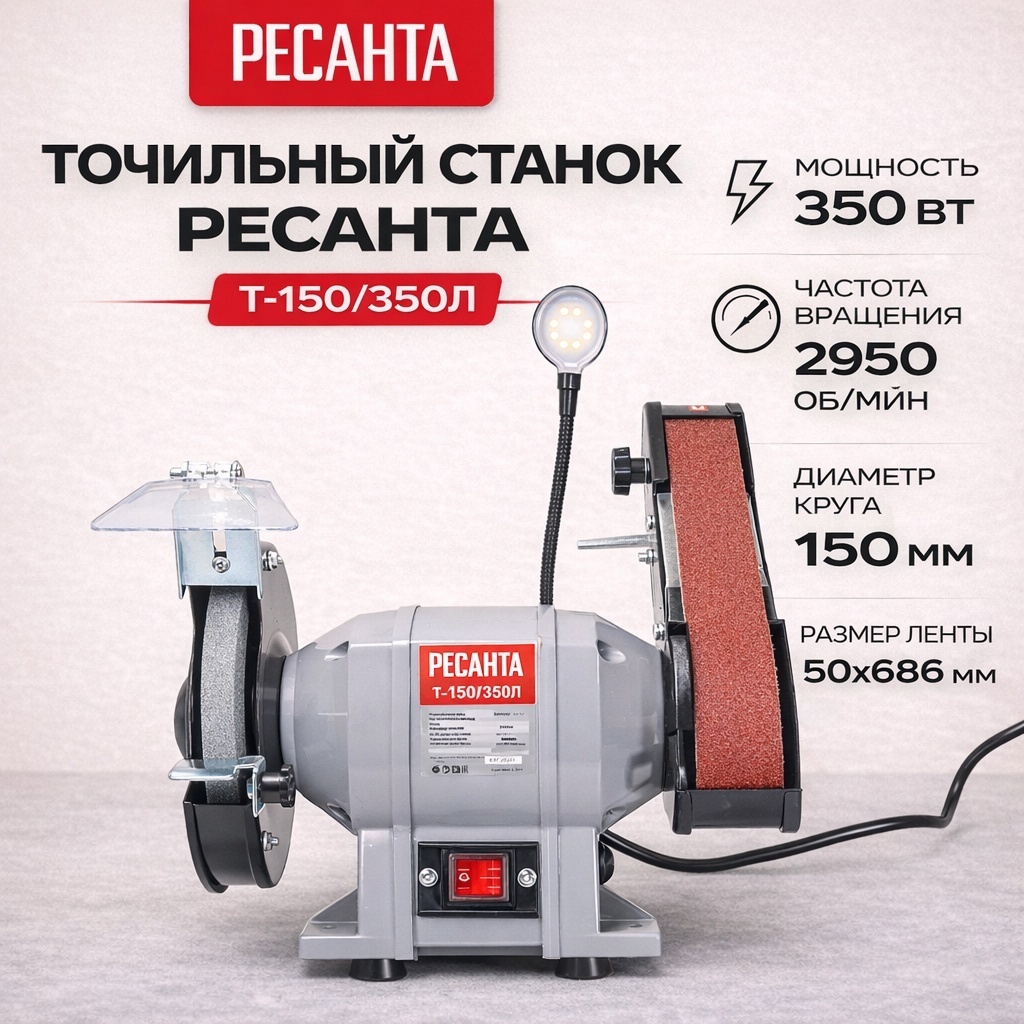 Точильный станок Ресанта 75/7/4 350 Вт 150 мм