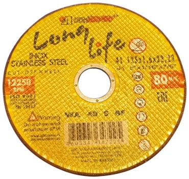 Диск отрезной по металлу 180x22.2х2 мм, LUGAABRASIV 4603347097748