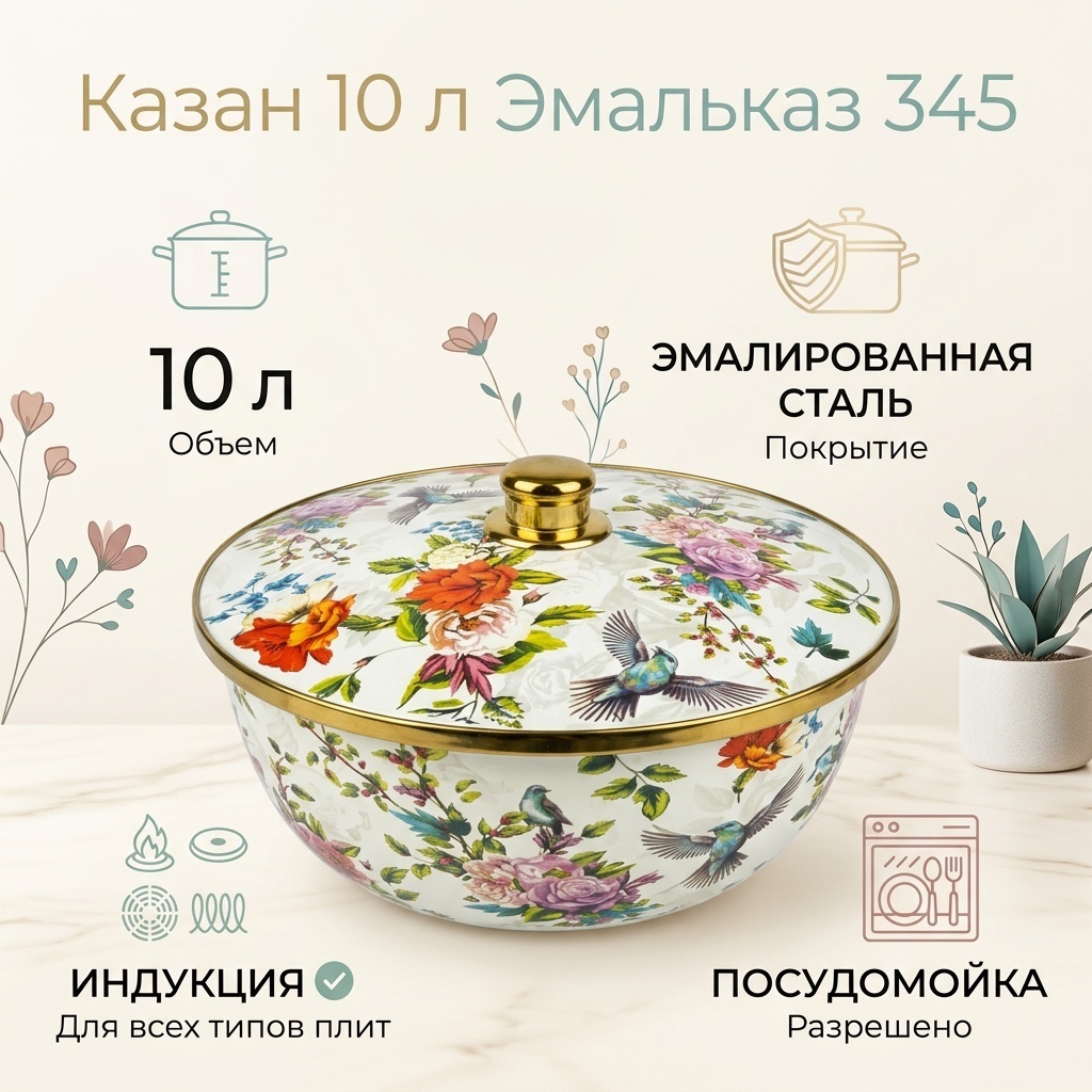 Казан 12 месяцев 10 л, сталь