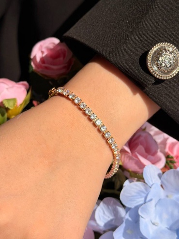 Rash длина 18 см медицинское золото, фианит