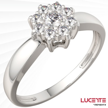 Lucente Бриллианты Якутии ZO-2D00274.14K.W.ZZ_18 размер 18 вес 1.6 г золото, бриллиант