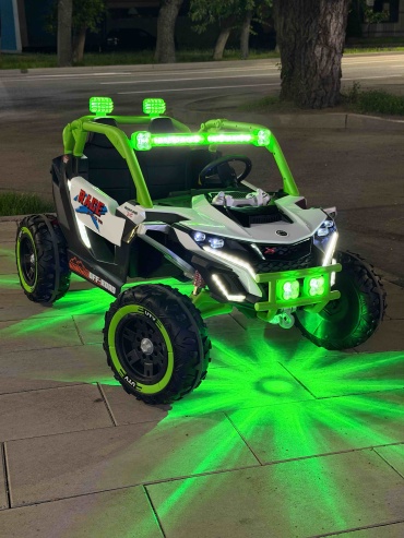 Toyla Багги Polaris Pro 24 вольт с безщумным моторами белый, зеленый