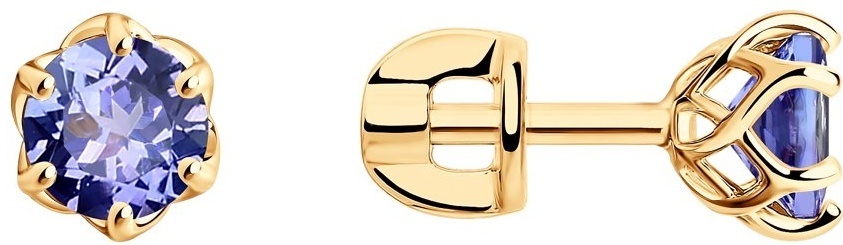 Серьги SOKOLOV EAR-SO-585-044468 вес 1.43 г золото, танзанит
