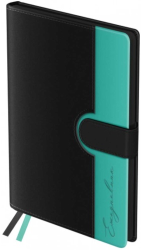 Ежедневник BG Glace, A5, 136 л, бирюзовый