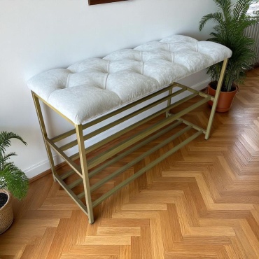 Банкетка-обувница UYDE KZ Lovely Home 90x33x55 см, ЛДСП, металл