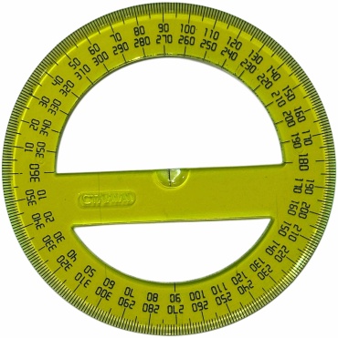 Транспортир СТАММ ТР41, пластик, мультиколор