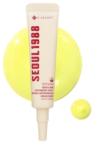 K-SECRET крем-сыворотка SEOUL 1988 Advanced Shot: Retinal Liposome 12% + Black Rice для лица, для зоны декольте 15 мл