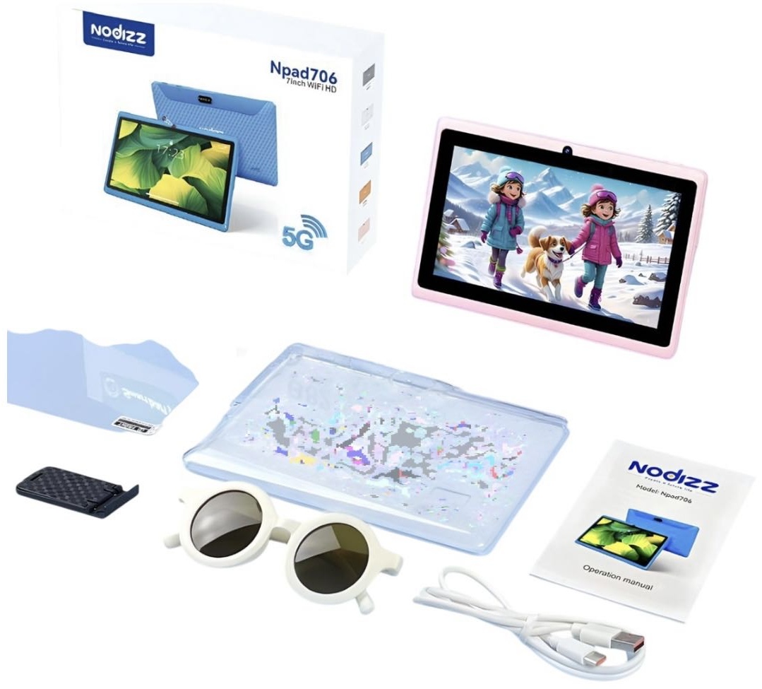 Планшет Nodizz NPad706 10.1 дюйм 8 Гб/512 Гб синий, розовый