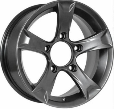 WorldWheels K&K Триал кварц 6.5x15/5x139.7 D110.1 ET5 4 диска графит, серый, черный