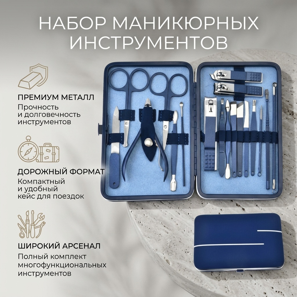Набор маникюрных инструментов 18 шт
