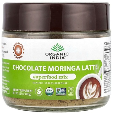 Organic India Chocolate Moringa Latte Superfood Mix 100 г