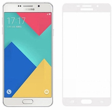 Стекло GLASS для Samsung Galaxy A7 (2016) белый