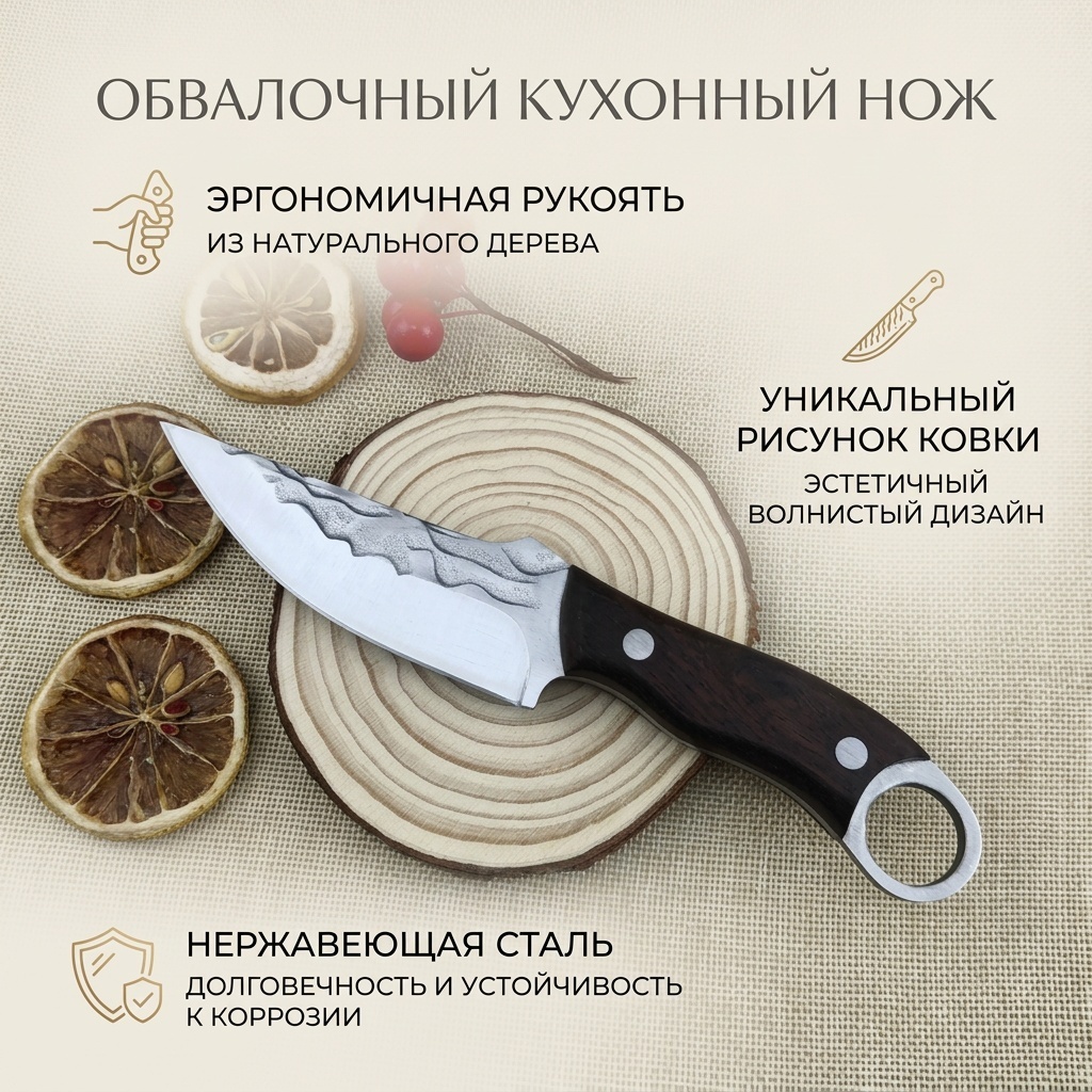 Нож обвалочный , лезвие: нержавеющая сталь 1 шт