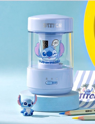 Автоматическая точилка «Стич» для карандашей, USB, 3 режима заточки, 1 шт, голубой