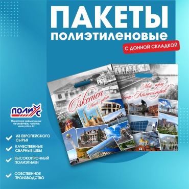 Подарочный пакет Полиус 100 шт полиэтилен высокого давления 39х50 см