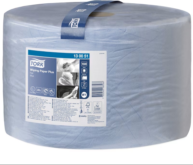 Бумажные полотенца Tork Tork 130051 протирочная бумага, формат Plus, голубая 1 шт
