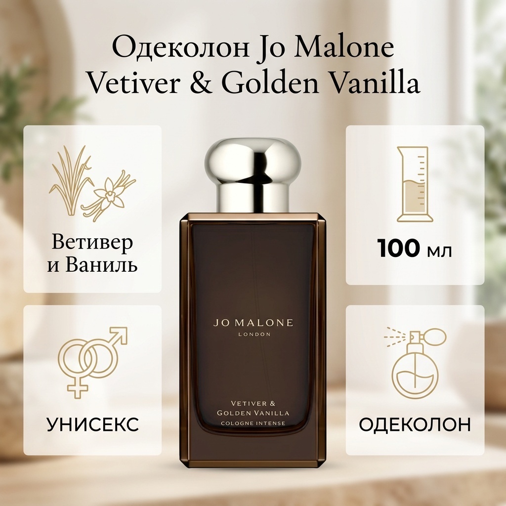 Jo Malone Vetiver & Golden Vanilla одеколон EDC 100 мл, унисекс