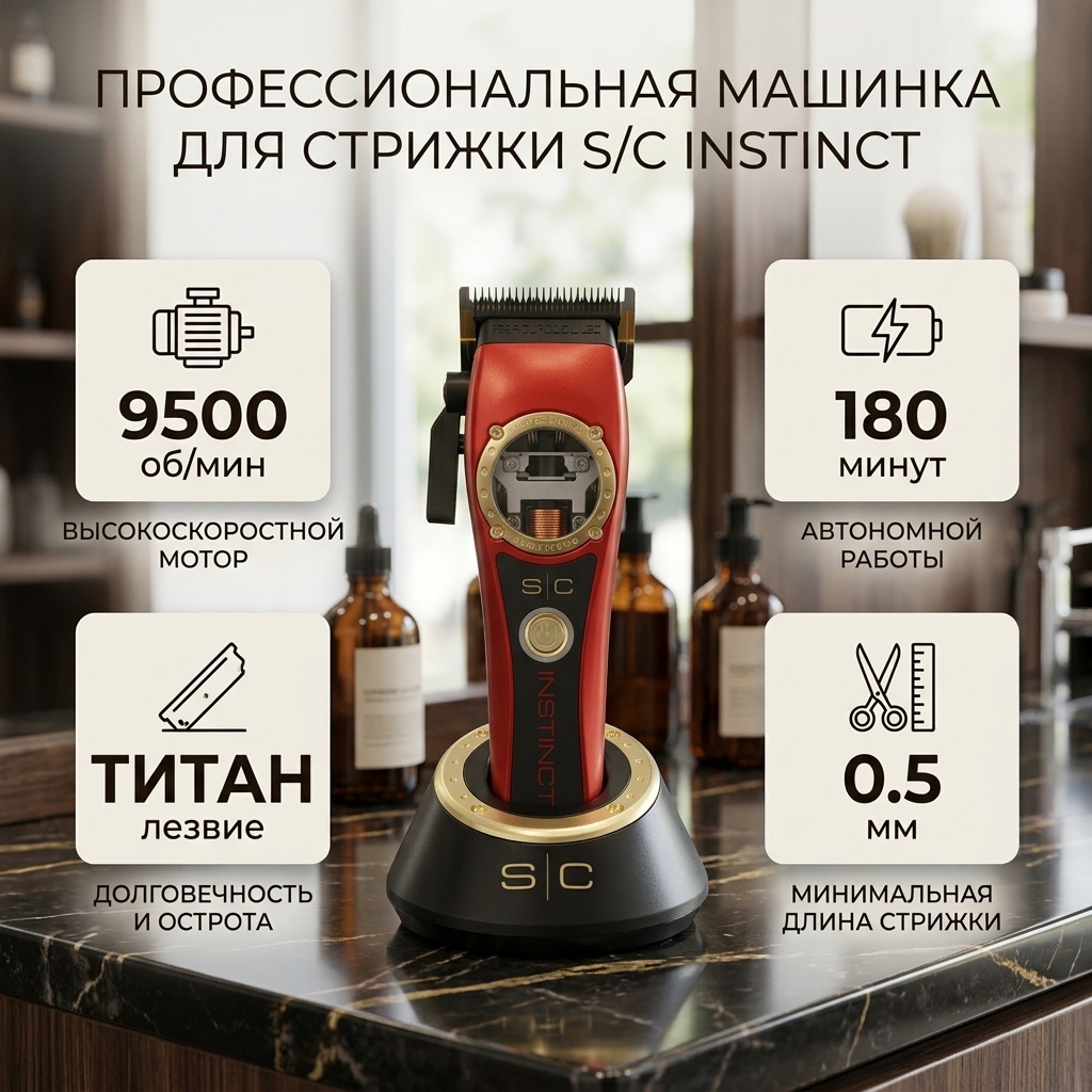 Gamma Piu машинка для стрижки Style Craft pro instinct черный