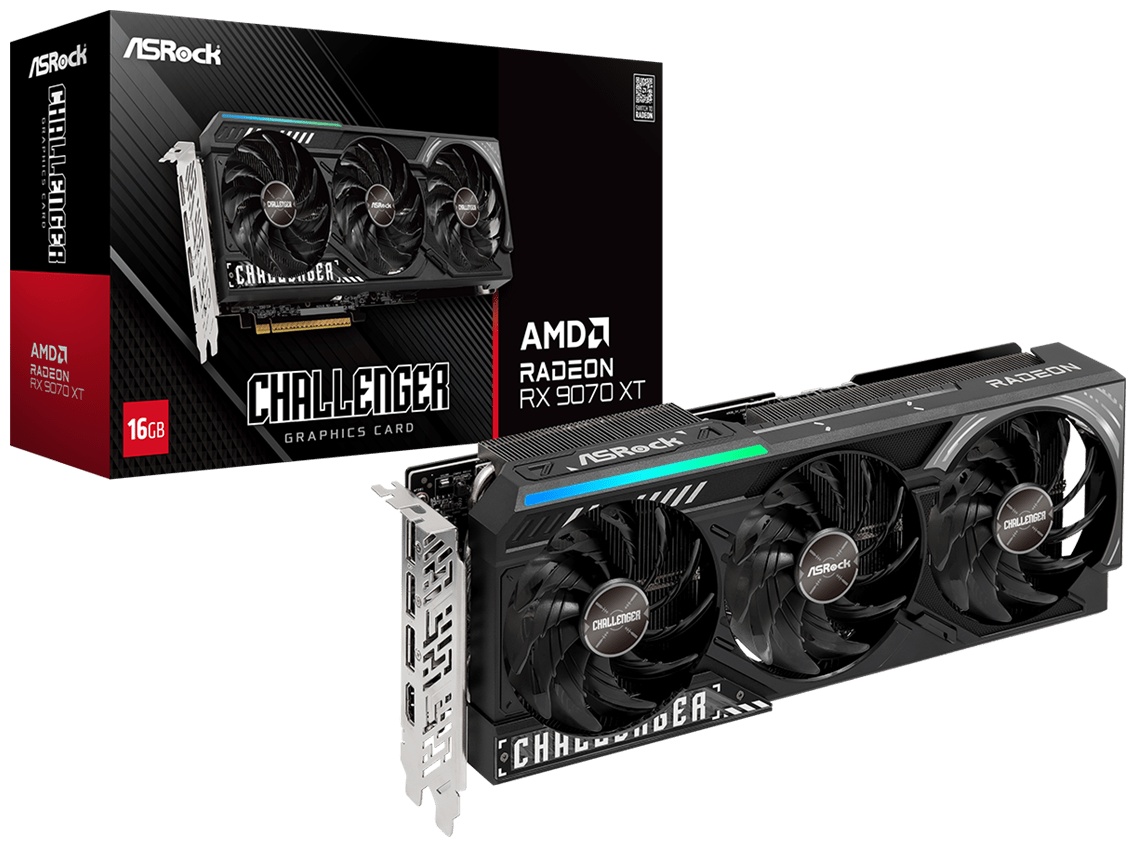 Видеокарта ASRock Radeon RX 9070 XT Challenger 16 Гб