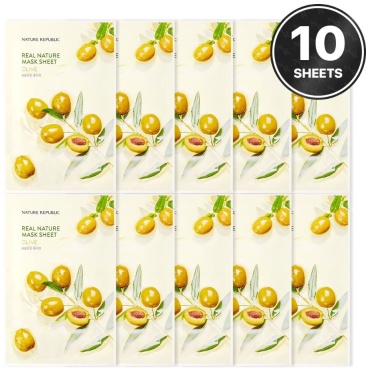 Маска для лица Nature Republic тканевая Real Nature Mask Sheet Olive 23 мл