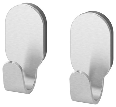IKEA крючок BROGRUND 2 шт, нержавеющая сталь
