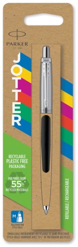 Ручка шариковая PARKER Jotter Black 1 шт, 1 мм, цвет чернил синий