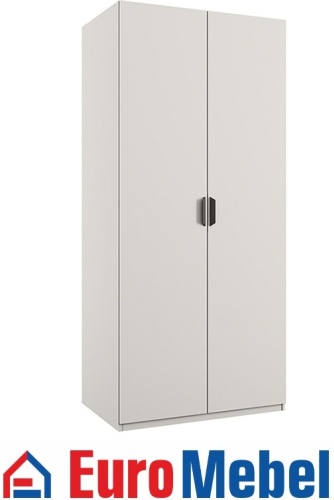 Распашной шкаф Euromebel Модерн 00067933, 90x200.9х60 см, светло серый
