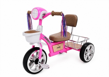 Трёхколёсный велосипед 0457 Toys IN028 розовый