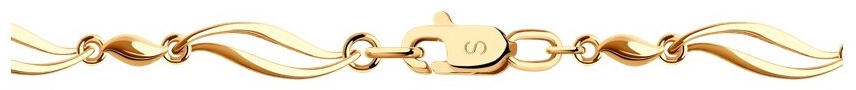 SOKOLOV BRA-SO-585-1904968-19 длина 19 см, вес 2.31 г золото, плетение фантазийное