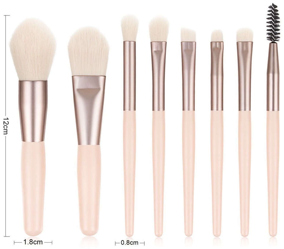 Jjuniz Makeup Brush Lip Eye Blusher Shading Powder Mini Brush Set, Apricot, 1 ea. 8