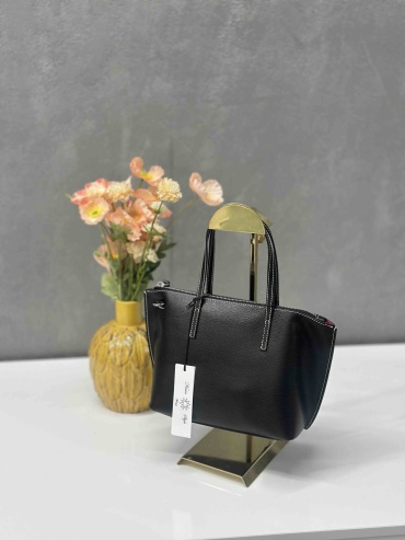 Сумка тоут Genuine Leather натуральная кожа черный