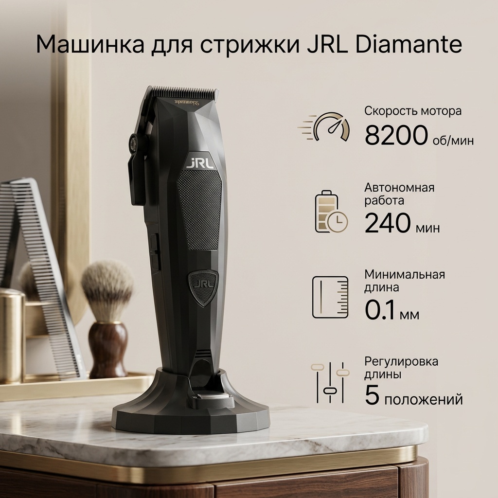JRL машинка для стрижки 2025CB черный