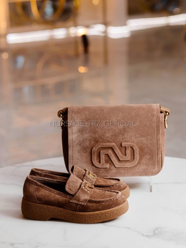 Слипоны Nursace бронзовый