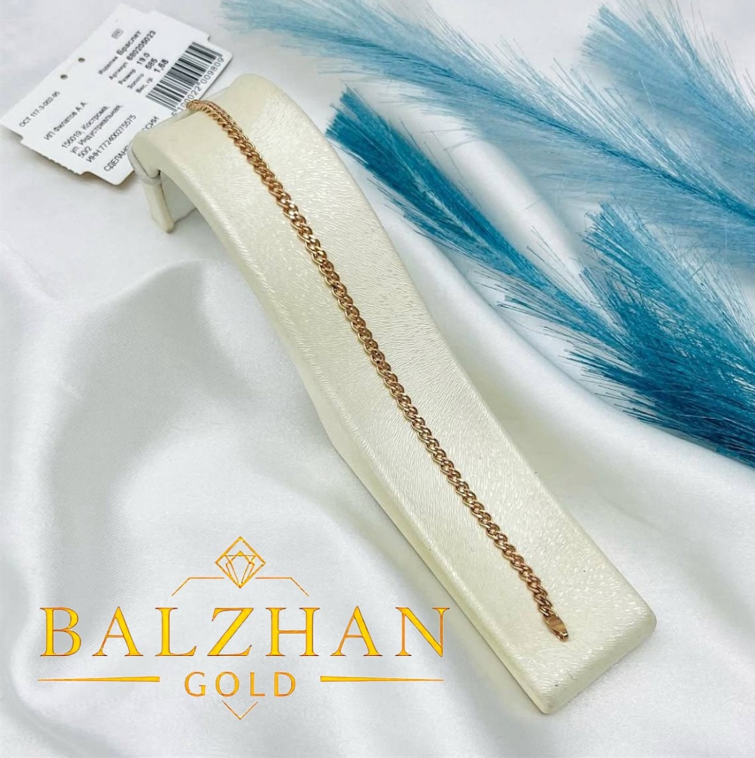 Dani DANI-KR-BR-440 длина 19 см, вес 2.23 г золото, плетение нонна