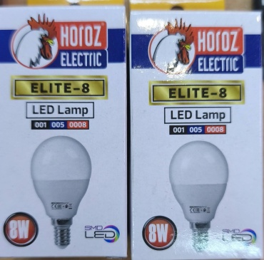 Horoz Electric 8W E14, светодиодная, теплый белый