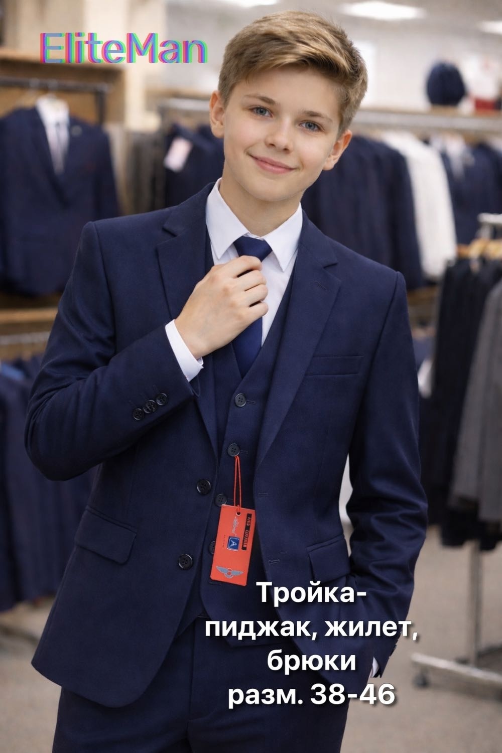 Школьный костюм синий