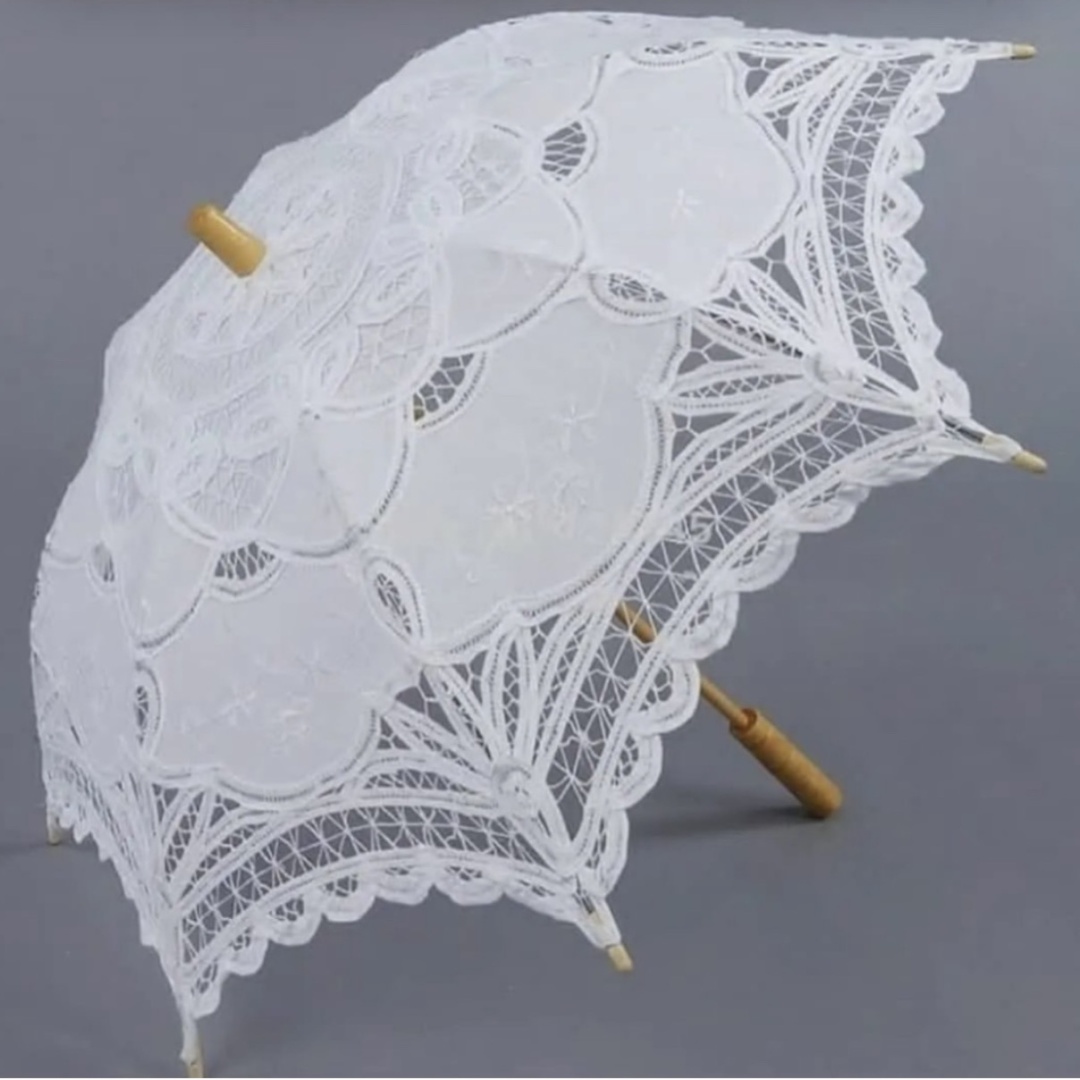 Складной зонт механика белый