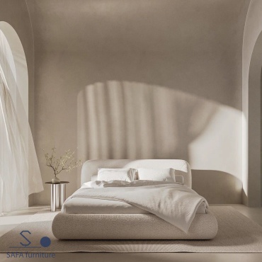 Кровать SAFA furniture Melody Optima двуспальная, 180x200 см (без матраса, подъёмный механизм) бежевый