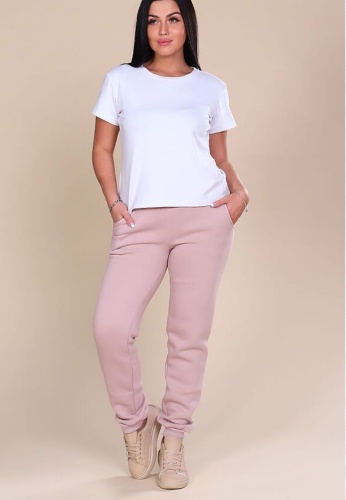 Спортивные брюки Kimiko Shop бежевый, розовый