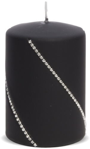 Декоративная свеча Art-Pol Pl Czarny Swieca Bolero Mat Walec Mały Fi7 133386 10.5 см, 1 шт