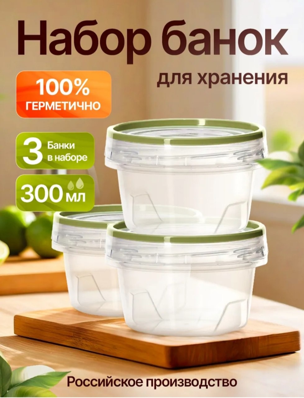 Набор контейнеров 4365658, пластик