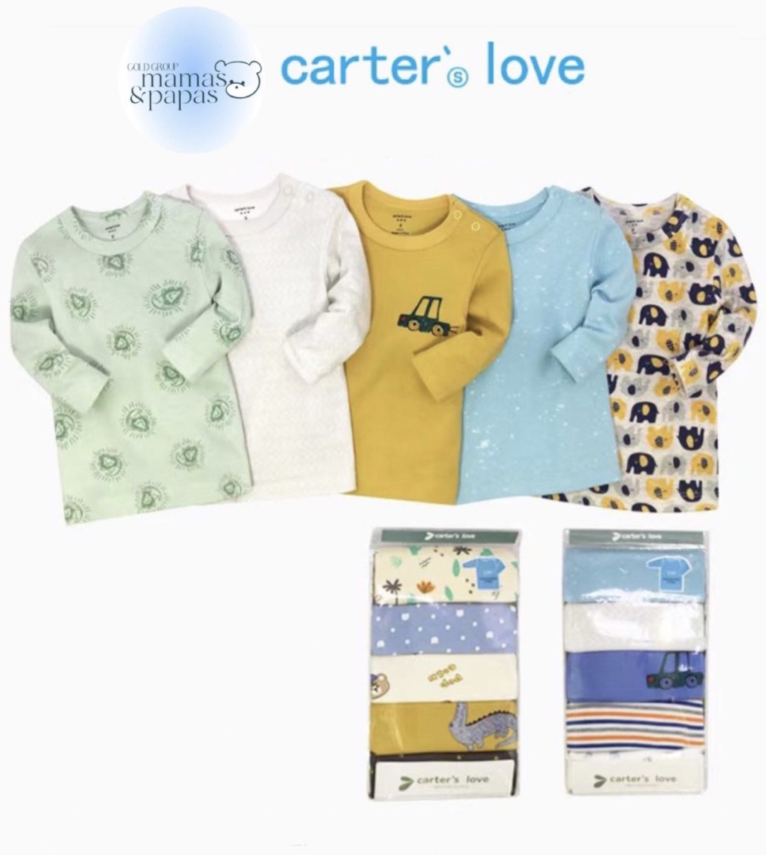 Комплект carters love синий, мультиколор