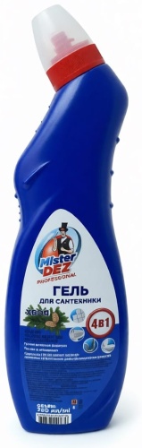 Гель MISTER DEZ гель для сантехники/хвоя/4в1 0.75 л 0.885 кг