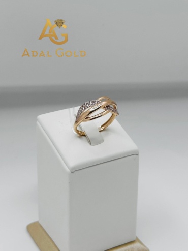 ADAL GOLD ADG_бесконечность-015 размер 18 вес 1.54 г золото, фианит