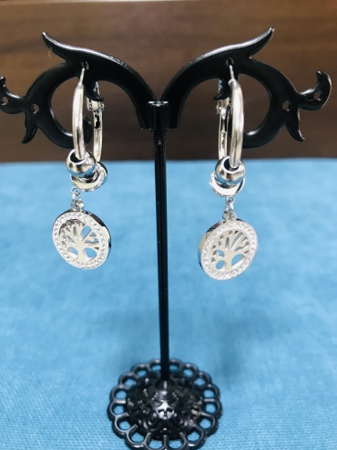 Серьги Accessories нержавеющая сталь, стразы, без вставок