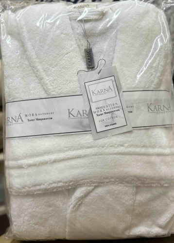 Махровый халат KARNA белый
