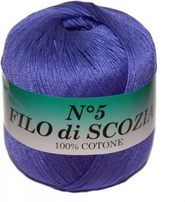 Моток Weltus пряжа N5 FILO di SCOZIA номер 138 светло-фиолетовый 226 м 50 г