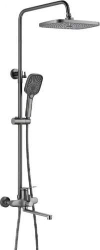 Смеситель для ванны Shevanik S6236T, латунь, цвет стальной