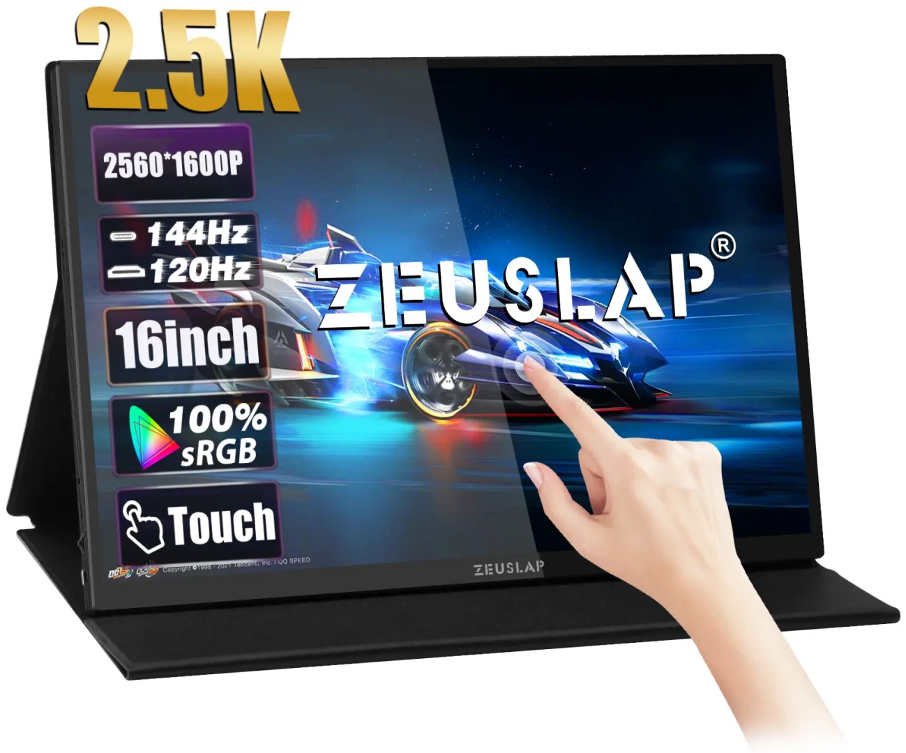Монитор 16" ZEUSLAP P16KT черный